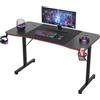 JUMMICO 140 * 60 Scrivania Gaming, Tavolo da Gaming, Scrivania per Computer, Postazione Gamer con Piano del Tavolo in Fibra di Carbonio Adatto Sia per i Giocatori Che per l'uso in Ufficio