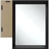 tectake® Specchio da Parete Rettangolare, Design Minimalista, Cornice in Plastica, Riflesso senza Distorsioni, Montaggio a Parete, per Soggiorno, Camera Da Letto, Bagno - 50 x 70 cm