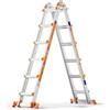 Moonlight Manor Scala Multiuso a 6 Livelli: Scala a 6 Livelli e Scala Estensibile da 20 Piedi (6,10 m), con Stabilizzatore e Ruote, Portata 150 kg, Sicura per Scale, per Interni, Esterni e Tetto, in Lega di Alluminio