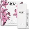 VICKY MARTIN BERROCAL SET Eau de Toilette ALBA 100 ml + EDT 20 ml | Profumo da donna con note di pesca, quasi e gelsomino | Fragranza durevole, floreale e fruttata