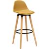Atmosphera Sgabello da Bar Maxon in Polipropilene colore Giallo Ocra
