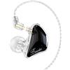 BASN Bmaster - Cuffie intrauricolari a 2 pin con doppio cavo rimovibile, adatte per ingegneri audio, musicisti, colore: nero
