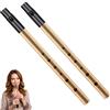 Hotcho Set di 2 fischietti in latta, fischietti Penny Whistles, D & C Key Tin Whistle con flauto scorrevole, strumento in metallo a sei fori di alta qualità per principianti, set di musica popolare celtica
