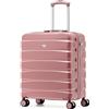 Flight Knight Valigia Cabina Leggera 56x45x25 cm Dimensioni Massime British Airways Jet2 EasyJet ABS Rigido 8 Ruote Spinner Silenziose Viaggi Lunghi e Weekend Bagaglio Cabina