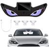Sidaqi Luce Solare per Occhi da Diavolo per Finestrino Auto Wireless Dinamica Occhi da Demone Luce di Avvertimento USB Ricaricabile Occhi a LED per Auto SUV Camion Furgoni Parabrezza - 1PC