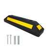 Berry Blocco di parcheggio con striscia riflettente gialla, 57 cm, fermaruota resistente, in PVC, per pavimento del garage, blocco guida parcheggio per auto, camper, camion, ecc