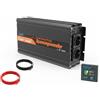 EDECOA Inverter ONDA PURA 12v 220v Convertitore 1500w 2x USB e Telecomande inverter per camper inverter onda sinusoidale Transformatori 12v 230v 1500w