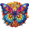 CHARMIBLE Puzzle in legno per adulti, 300 pezzi, con mandala, farfalla, puzzle in legno, per adulti, 40 x 35,8 cm, puzzle irregolare e unico, puzzle in legno, a forma di animale, in legno con confezione regalo