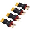 YUNIQUE GREEN-CLEAN-POWER - Set di 4 adattatori XT30 Femmina a Deans T-Plug Maschio | Connessioni sicure e affidabili | Ideale per modellismo RC e progetti elettronici, Giallo, plastica