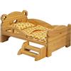 Bambola Di Legno, Letto In Miniatura Con Biancheria Da Letto, Mini Mobili Per