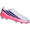 Adidas Scarpe Bambino F50 Hyperfast Elite Laceless Fg Rosa/bianco, Taglia: 35, rosa/bianco