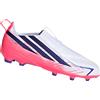Adidas Scarpe Bambino F50 Hyperfast League Laceless Fg Rosa/bianco, Taglia: 32, rosa/bianco