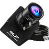 ELP Telecamera zoom USB 3.0 ad alta velocità, 720P/200fps, 1200P/120fps, USB3.0/2.0, messa a fuoco manuale Lightburn per Windows, Linux, Mac, Pi, Fast Frame 2,8-12 mm, zoom 4X AR0234, webcam per PC