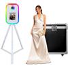 LyyyCaaa Treppiede compatibile con iPad Photo Booth Stand per 10,2-33 cm Shell Stand Selfie Photobooth Machine per feste eventi (bianco, macchina per fototesse)