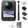 DJI Osmo 360 Combo Adventure, Camera 360 | Imaging 360° da 1, durata batteria estesa con 3 batterie, video 360° 8K nativo, video Boost 4K/120fps & 170°