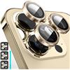 Diruite 3 Packs Pellicola Fotocamera per iPhone 14 Pro/14 Pro Max Protezione Fotocamera,HD Vetro Temperato+Anello Alluminio per iPhone 14 Pro/Pro Max Camera Protector [Anti-Scratch]