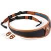 4V Design 4 V design ala fatto a mano in pelle e tela camera strap W/Metal Ring Fit Kit, nero/nero (2ALLRCV0909)