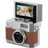 Risveglio Fotocamera compatta con display ad alta definizione e capacità di ricarica rapida per la fotografia in nero (marrone)