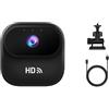 Glewi Videocamera HD WiFi, compatta 4,6 cm, monitor per animali domestici in ABS per la sicurezza in bicicletta, videocamera portatile in streaming in tempo reale (nero)