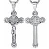 AEONSLOVE Collana con ciondolo a forma di croce di San Benedetto, San Michele, San Cristoforo, Cruz de Caravaca, in argento Sterling 925, regalo religioso per donne e uomini, Argento sterling, Nessuna