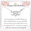 VOSAP 13° 16° 18° compleanno regalo per ragazze, collana con cuore infinito 13 16 18 anni regali per ragazze, regalo unico per 13° 16° 18° compleanno per figlia, nipote, sorella, 16 inches, Zirconia