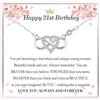 VOSAP 13° 16° 18° compleanno regalo per ragazze, collana con cuore infinito 13 16 18 anni regali per ragazze, regalo unico per 13° 16° 18° compleanno per figlia, nipote, sorella, Zirconia cubica