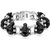 JewelryWe Bracciali da Uomo in Acciaio Inossidabile, con Cranio Teschio,4 Colori, Braccialli Punk