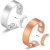 Vicmag 2 anelli magnetici in rame per donne e uomini, magnete da 3800 gauss, 2.36 in (length) x 0.24 in (width)