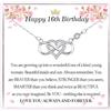 VOSAP 13° 16° 18° compleanno regalo per ragazze, collana con cuore infinito 13 16 18 anni regali per ragazze, regalo unico per 13° 16° 18° compleanno per figlia, nipote, sorella, Zirconia cubica