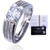 HALUKAKAH Anello da Uomo in Moissanite Argento Sterling 925 con Diamante 1 Carato e Certificato,Gioiello di Lusso 2,0 ct per Fidanzamenti,Misura Regolabile,Voti Senza Tempo,per Compleanno,Matrimonio