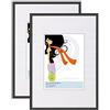 walther design Cornice Nera 21 x 29,7 cm (DIN A4) Confezione Doppia, Nuova Cornice in plastica Lifestyle KV130BD