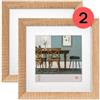 walther design Fiorito EF220ED, Cornice in Legno con Passepartout, Confezione Doppia, 20 x 20 cm, Rovere Chiaro