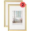 walther design oro 30 x 45 cm confezione doppia, cornice in plastica Trendstyle KP045GD