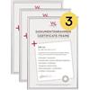 walther design Cornice Argento 21 x 29,7 cm (DIN A4) Confezione da 3, Cornice in plastica New Lifestyle KV130S3