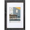 walther design Fiorito EFX130D - Cornice in legno, vetro sintetico e passepartout, 21 x 29.7 cm (DIN A4), grigio scuro
