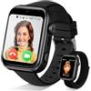 SWGOTA Smartwatch Bambini, Orologio Intelligente 4G Telefono&GPS, Chat Vocale/WhatsApp/SOS/SMS/WiFi/Impermeabilità IP68/Modalità Scuola/5 Sportive/Contapassi, Smart Watch Ragazzi/Ragazze Nero (Regalo)