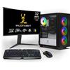 Ankermann-PC Ryzen Gaming Bundle | AMD Ryzen 7 8700F | Nvidia GeForce RTX 5070 12GB | 32GB DDR5 RAM | 1TB NVMe SSD | Windows 11 | WiFi | Wildrabbit GMX 32" WQHD LCD Gaming Monitor | Tastiera tedesca RGB di MSI | MSI Forge Mouse | Libre Office