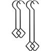 Jinhong Ganci a S resistenti, 25,4 cm e 35,5 cm, in acciaio, per decorazione domestica, vetrine, vestiti, piante, pergola, gabbia, lampada da giardino, 4 pezzi (nero)
