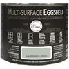 FLEUR DESIGNER'S PAINT | MULTI-SURFACE EGGSHELL Smalto Lavabile 3 in 1, Satinato, 375 ml, F46 Veranda Green, a Base Acqua, Adesione Diretta, Alta Resistenza, per Interno - Esterno, Made in Italy