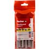 fischer DuoXpand 10 x 80 T, tasselli universali di alta qualità con vite a testa svasata zincata (10 pezzi), tasselli per una tenuta forte, ideali per materiali da costruzione porosi e ancoraggi