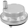 ReachMall Generatore di impulsi manuale CNC Regolatore Volantino 60mm Metallo MPG Pendente per Fresatrice Incisore Router System 5V 6 Pin Argento
