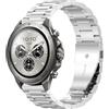 GIOPUEY 22mm Cinturini Compatibile con Mibro Watch GS Explorer/Explorer S, Acciaio Inossidabile Cinturino [Resistente all'Usura] - Silver