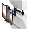 Tryone Supporto Tablet Poggiatesta Auto, estensibile supporto per tablet per sedile d'auto per iPad/Samsung Galaxy Tab/Amazon Kindle Fire HD/Switch/Altri ecc di 4,7-11 pollici (Nero)
