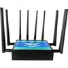 Zbtlink AX3000 Dual Band 5G Router WiFi 6 con doppia SIM mobile, 5 porte Gigabit WAN/LAN, OFDMA+MU-MIMO, montaggio a parete, router WiFi ad alte prestazioni supporta mesh, OpenVPN, gestione web