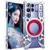 TECSHINE Custodia per Cellulare per Nubia Redmagic 11S Pro, Cover per ZTE Red Magic 11S Pro+, Bordo Metallico del Telefono, Mostro Meccanico, Armatura -Argentato