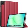 TiMOVO Cover Protettiva Compatibile con Samsung Galaxy Tab A11/A9 8,7 Pollici (2025/2023), Sottile e Leggero, Cover Protettiva a Guscio Posteriore Rigido, Vino Rosso