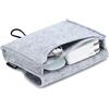 Nidoo, custodia portaoggetti per accessori (mouse, cellulare, cavi, SSD HDD, power bank, ecc.), in feltro Gray