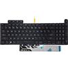 WWGTMC Tastiera di ricambio per computer portatile Asus TUF Gaming F15 A15 FX507 FX507Z FA507 FA507R F17 A17 FX517 FX517Z FX707 FX707Z FA707 FA707R con tastiera retroilluminata layout US (nero)