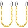 BeneLabel 2 catene per altalena, 50 cm, catena per amaca e sedia, resistente, regolabile, in metallo, con moschettoni, kit di estensione per sacco da boxe colorato, diametro 5 mm, 453,6 kg/giallo