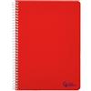 Liderpapel Quaderno a spirale A5, 148 x 210 mm, copertina morbida, 80 h, 75 g, quadretti 5 mm, con margine, colori assortiti, unità